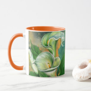 Caneca Linda Calla Lily Flower - Desenho de Arte Migrado