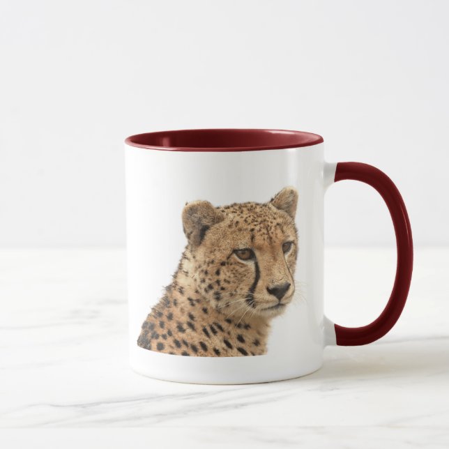 Caneca Linda Cama de Fotos de Gato de Cheetah (Direita)