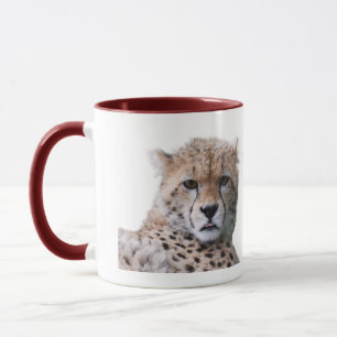 Caneca Linda Cama de Fotos de Gato de Cheetah