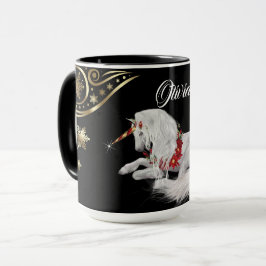 Caneca Linda Fantasia Unicórnio de Natal