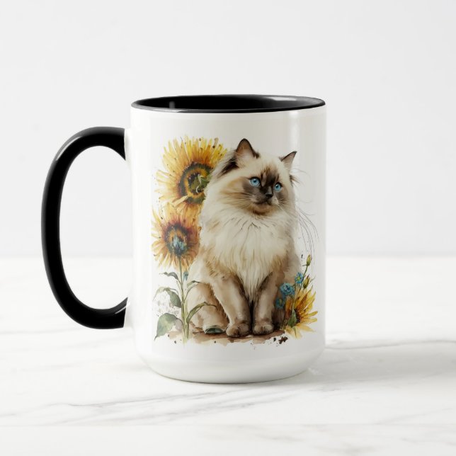 CANECA LINDA GATO RAGDOLL COM FANTASIA (Esquerda)