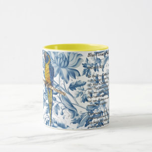 Caneca Linda Macaw Ameaçada Pintada À Mão