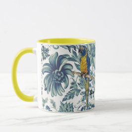 Caneca Linda Macaw Ameaçada Pintada À Mão