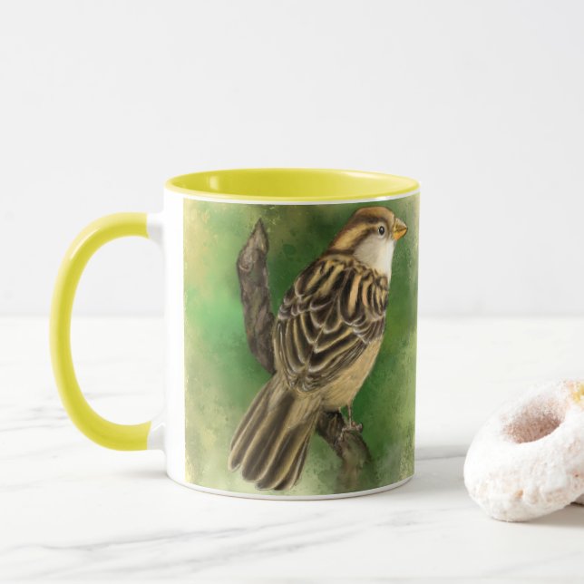 Caneca Linda Mug com Pequeno Saco - Pintura (Com Donut)