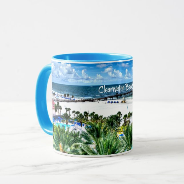 Caneca Linda praia de Clearwater, Flórida (Frente Esquerda)