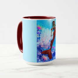 Caneca Linda Sereia Vermelha Mugs & Cups