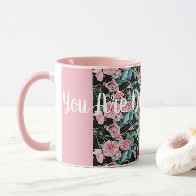 Caneca Lindas Rosas Rosa Velho Você É Muito Adorada (Com Donut)