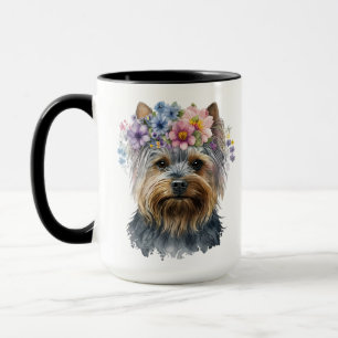 Caneca LINDÍSSIMO CÃO YORKSHIRE TERRIER EM Aquarela
