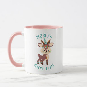 Caneca Lindo cervo indiano, personalize o nome e a mensag