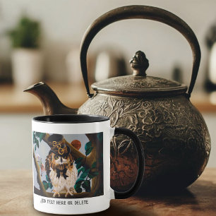 Caneca Lindo Chapéu Alto de Coruja Steampunk Marrom Capri