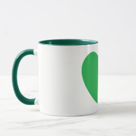 Caneca Lindo Design de café verde-grande