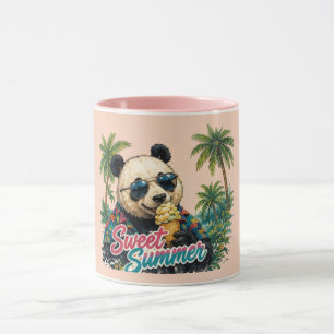 Caneca Lindo Panda Verão Doce Citação de Verão da Moda