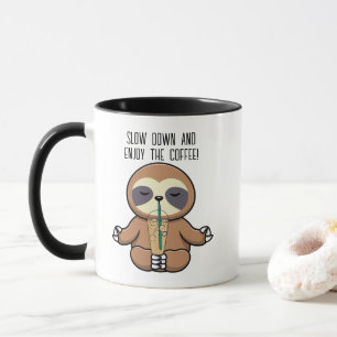 Caneca Lindo Preguiça, Desacelere & Aproveite a Tipografi