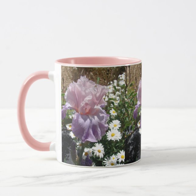 Caneca Lindo Púrpura Íris Flor Foto Flor Mug (Esquerda)