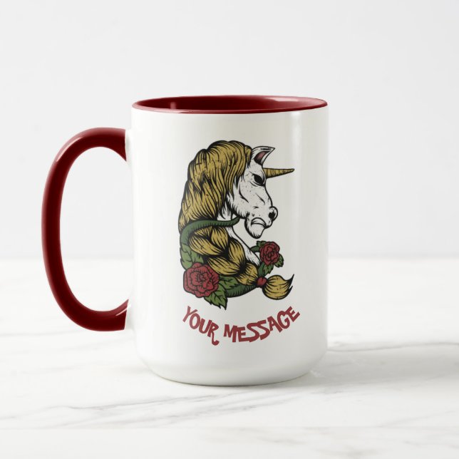 Caneca Lindo Unicórnio Rosa (Esquerda)