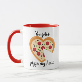 Caneca Lindo Você Tem Que Pizza Meu Coração Trocadilho