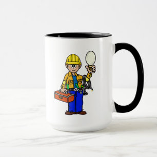 Caneca Lineman com Mug de Lâmpada Grande