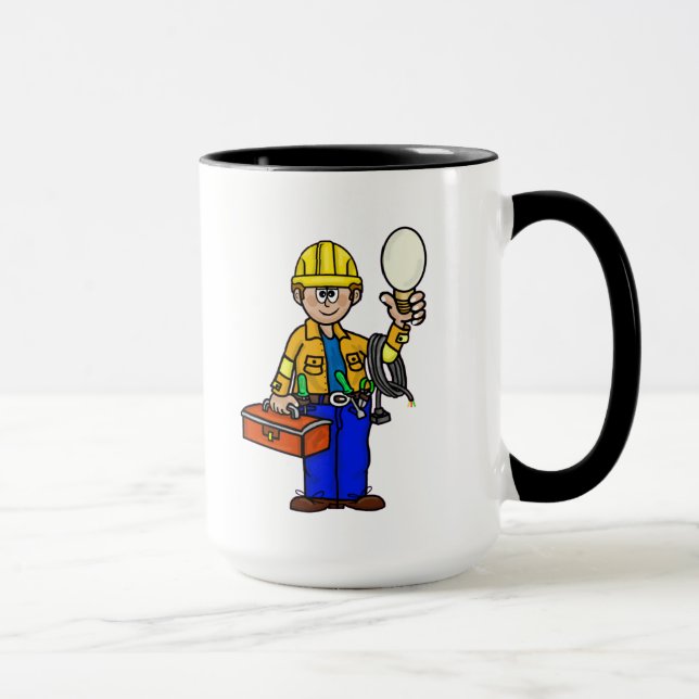 Caneca Lineman com Mug de Lâmpada Grande (Direita)