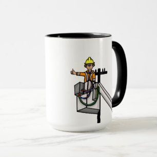 Caneca Lineman sobre Pole Mug