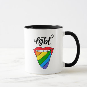 Caneca Língua arco-íris LGBT
