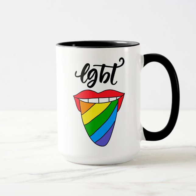 Caneca Língua arco-íris LGBT (Direita)