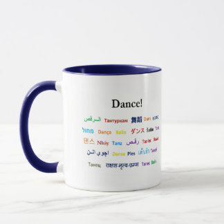Caneca Língua da dança!