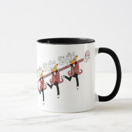 Caneca Linha de coro de rena da dança