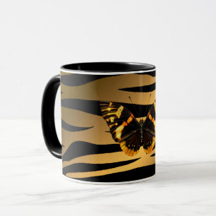 Caneca Linha de Trendência da Borboleta de Tigre de Luxo