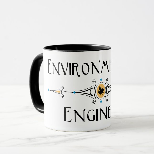 Caneca Linha Decorativa do Engenheiro Ambiental (Frente Esquerda)