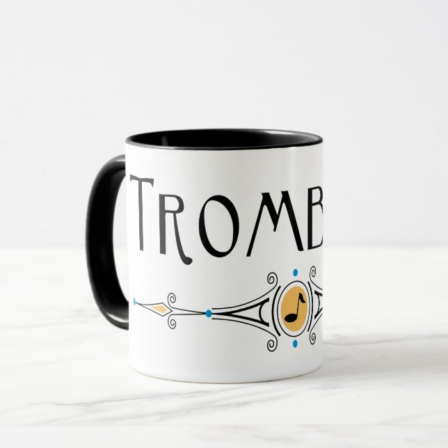 Caneca Linha Decorativa Trombone (Frente Esquerda)