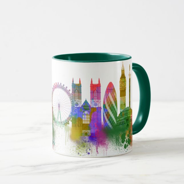 Caneca Linha do horizonte - Arco-íris (Frente Esquerda)