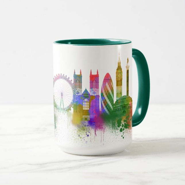 Caneca Linha do horizonte - Arco-íris (Frente Esquerda)