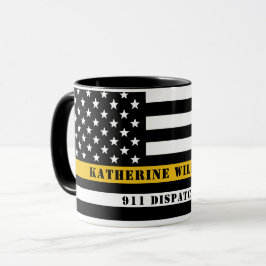 Caneca Linha Dourada Thin de Sinalizador 911 do Dispatche