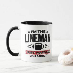 Caneca Linhador de Futebol Americano Sobre Quem Eles O Av