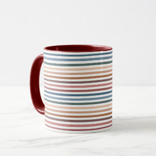 Caneca Linhas Arco-íris Minimalistas Suaves