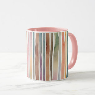 Caneca Linhas de aquarela coloridas