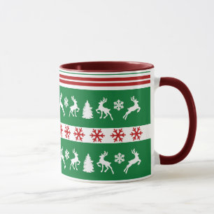 Caneca Linhas de Flocos de Neve para Reinadores Elegantes