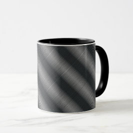 Caneca Linhas de gradação preto e branco ultra-finas
