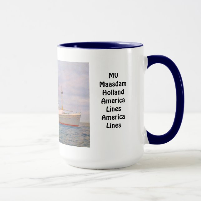 Caneca Linhas do milivolt Maasdam Holland América (Direita)