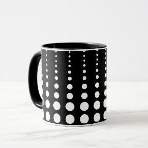 Caneca Linhas pontos círculos modernos abstratos elegante