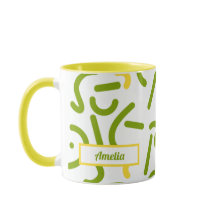 Linhas Verdes Amarelas Abstratas
