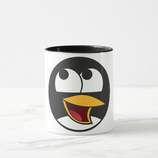 Caneca Linux Tux face Mug (Centro)