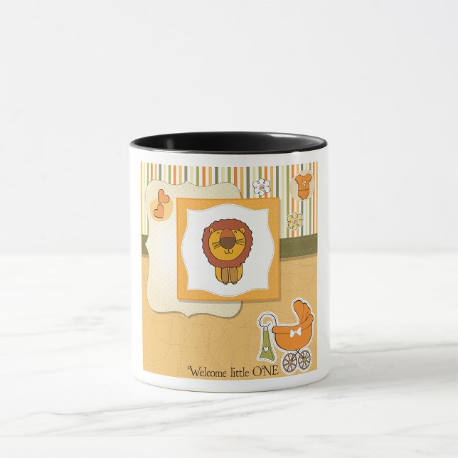 Caneca Lion Baby Announoununciing Mug (Criador carregado)