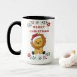 Caneca Lion Christmas Snow Winter Animals Lions<br><div class="desc">The lion for Christmas greeting card. Funny animals with gifts and snow for the holidays. Also funny for christmas in July. Lions are cute animals and perfect for Christmas.</div>