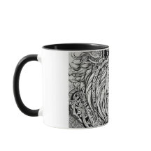 Lion Head Tribal Inspirou Clássica Mug