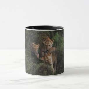 Caneca Lioness E Cub Passando Pela Escova Subterrânea, Mu