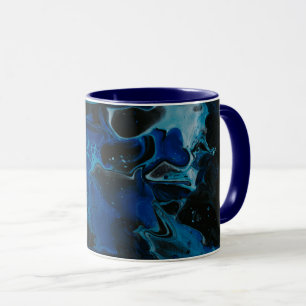 Caneca Líquido psicodélico azul escuro