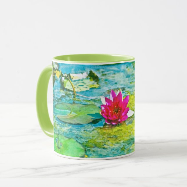 Caneca Lírio de Água Folha de Nenúfar (Frente Esquerda)