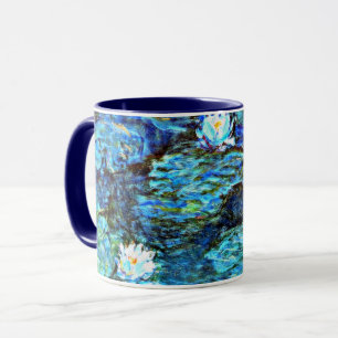 Caneca Lírios de Água Azul por Monet
