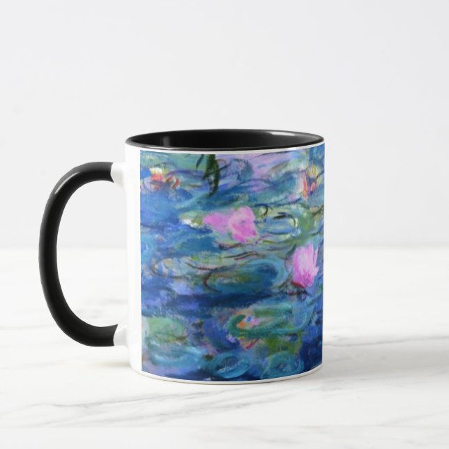 Caneca Lírios de Água Rosa Monet (Esquerda)